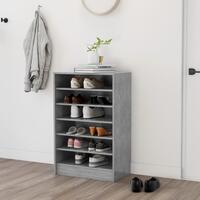 Skoskab 60x35x92 cm spånplade betongrå