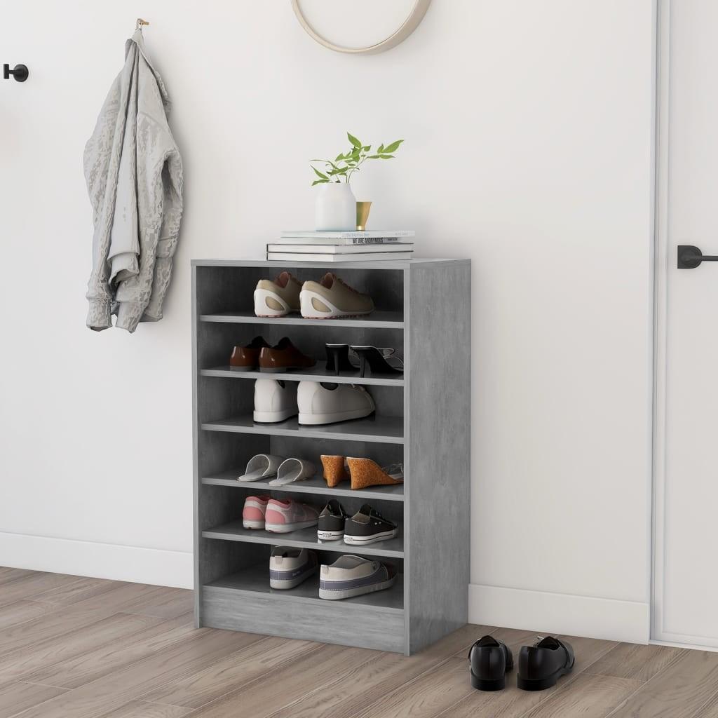 Skoreol 60x35x92 cm konstrueret træ betongrå
