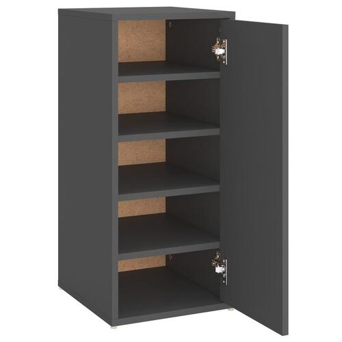 Skoskab 32x35x70 cm spånplade grå
