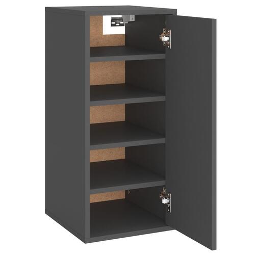 Skoskab 32x35x70 cm spånplade grå