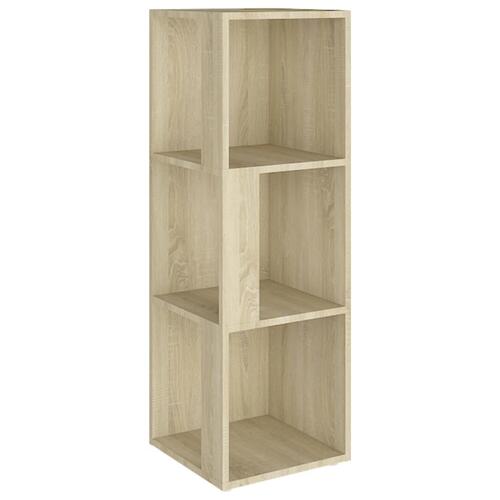Hjørnereol 33x33x100 cm spånplade sonoma-eg