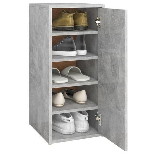 Skoskab 32x35x70 cm konstrueret træ betongrå