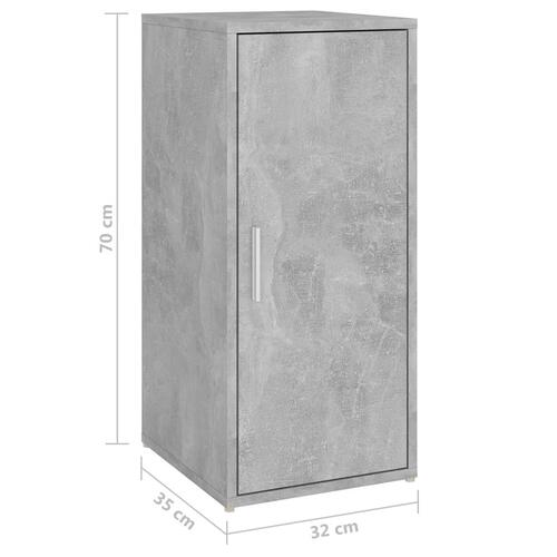 Skoskab 32x35x70 cm konstrueret træ betongrå