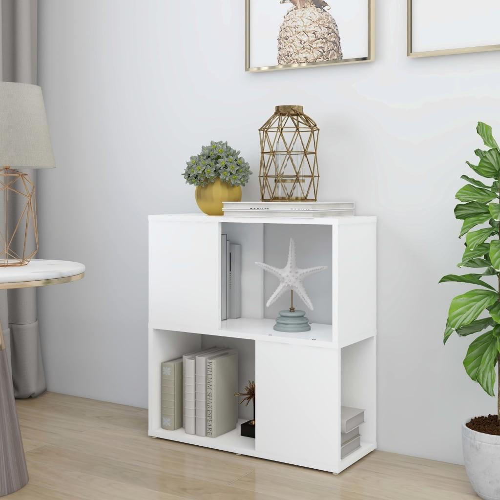 Bogreol 60x24x63 cm konstrueret træ hvid