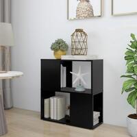 Bogreol 60x24x63 cm konstrueret træ sort