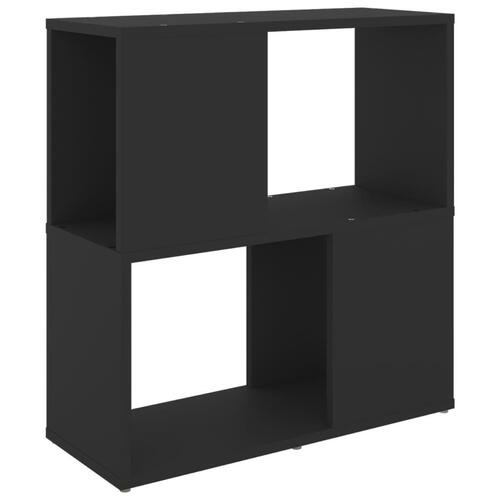 Bogreol 60x24x63 cm konstrueret træ sort