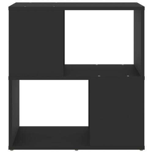 Bogreol 60x24x63 cm konstrueret træ sort