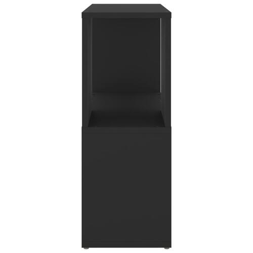 Bogreol 60x24x63 cm konstrueret træ sort