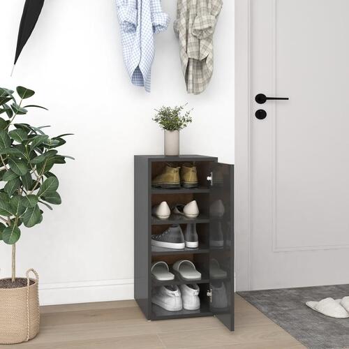 Skoreoler 2 stk. 32x35x70 cm spånplade grå højglans