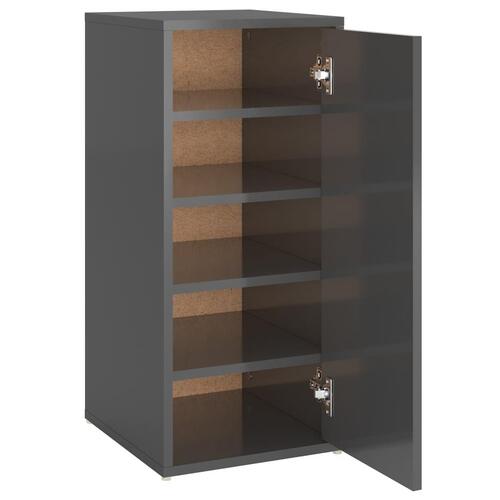 Skoreoler 2 stk. 32x35x70 cm spånplade grå højglans