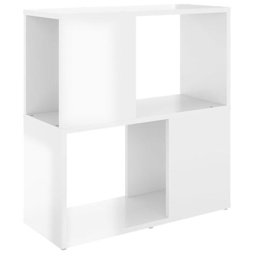 Bogreol 60x24x63 cm konstrueret træ hvid højglans