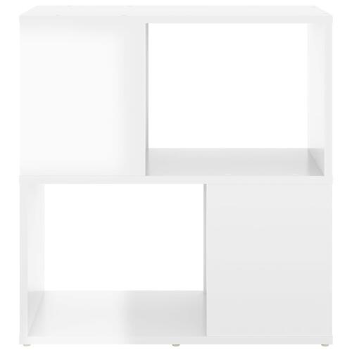 Bogreol 60x24x63 cm konstrueret træ hvid højglans