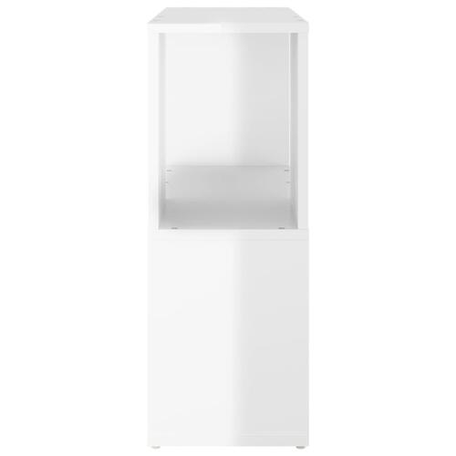 Bogreol 60x24x63 cm konstrueret træ hvid højglans