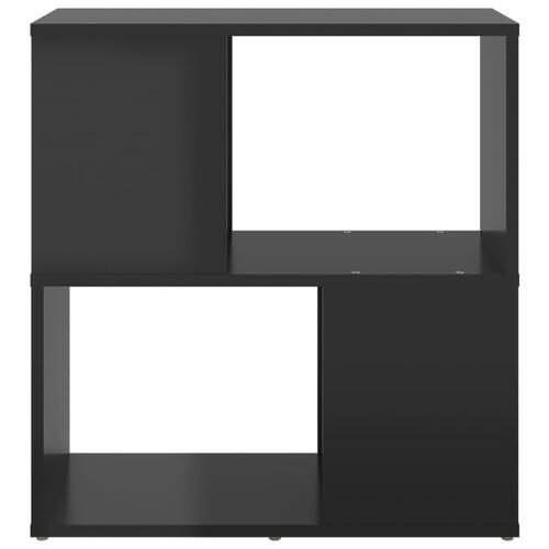 Bogreol 60x24x63 cm konstrueret træ sort højglans