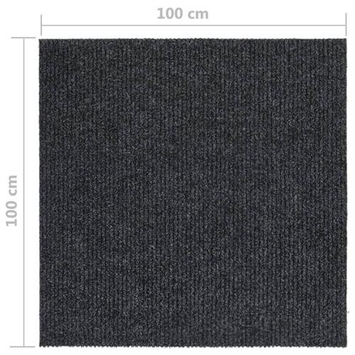 Snavsbestandig tæppeløber 100x100 cm antracitgrå