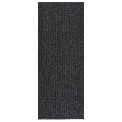 Snavsbestandig tæppeløber 100x250 cm antracitgrå