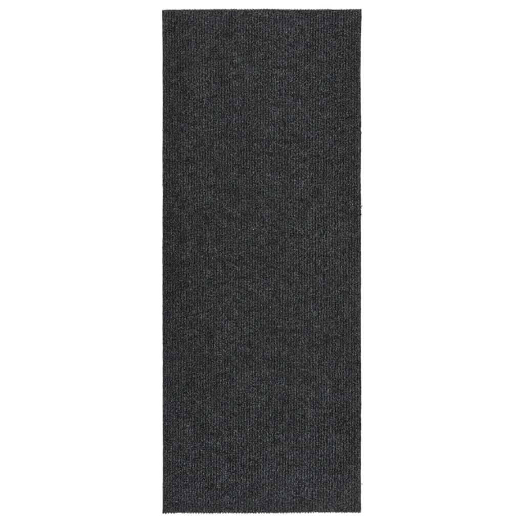 Snavsbestandig tæppeløber 100x250 cm antracitgrå