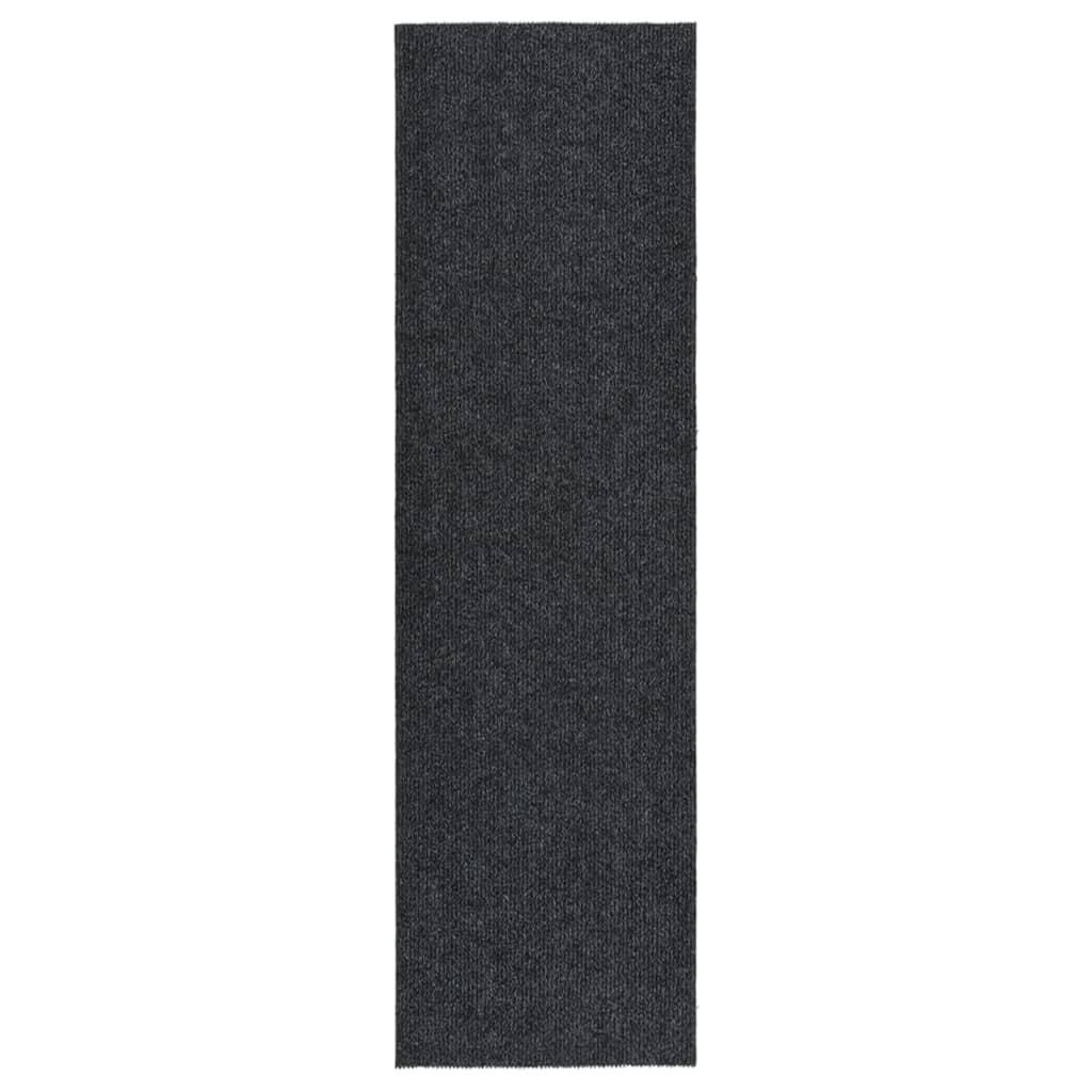 Snavsbestandig tæppeløber 100x350 cm antracitgrå