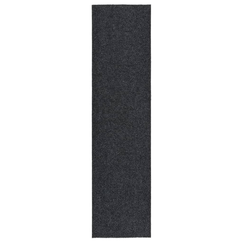 Snavsbestandig tæppeløber 100x400 cm antracitgrå