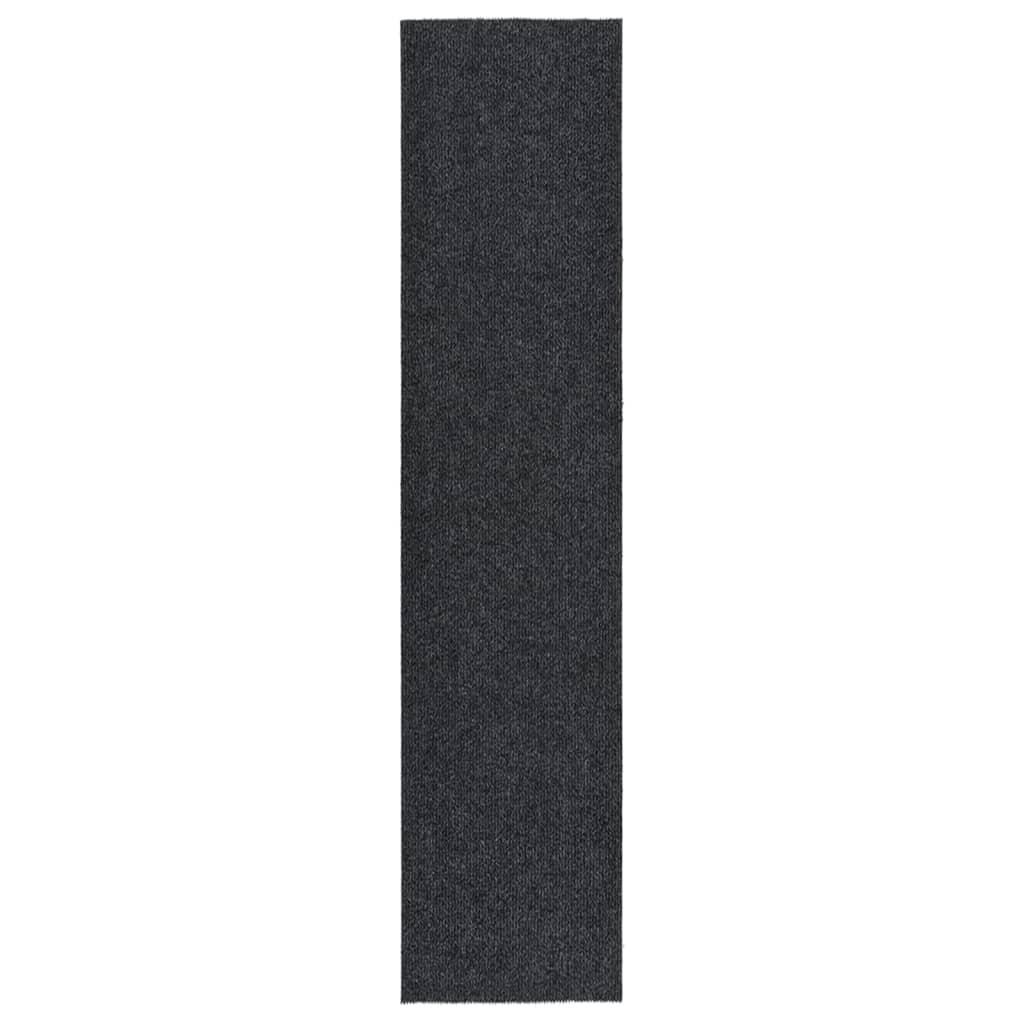 Snavsbestandig tæppeløber 100x450 cm antracitgrå