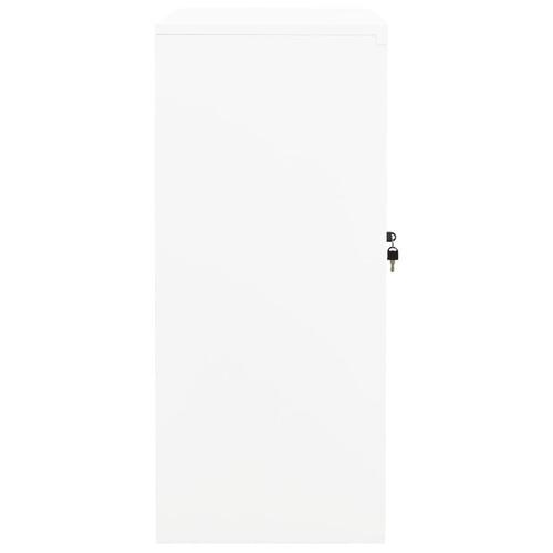 Kontorskab 90x40x90 cm stål hvid