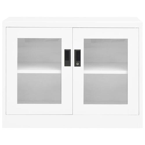 Kontorskab 90x40x70 cm stål hvid