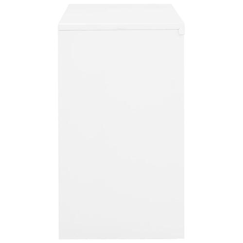 Kontorskab 90x40x70 cm stål hvid