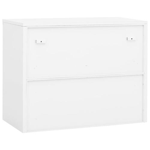 Kontorskab 90x40x70 cm stål hvid