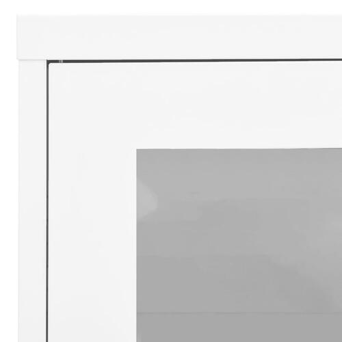 Kontorskab 90x40x70 cm stål hvid