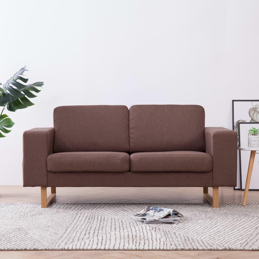 2-personers sofa i stof brun