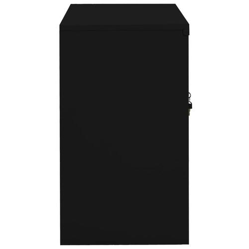 Kontorskab 90x40x70 cm stål sort
