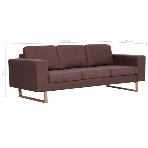 3-personers sofa i stof brun