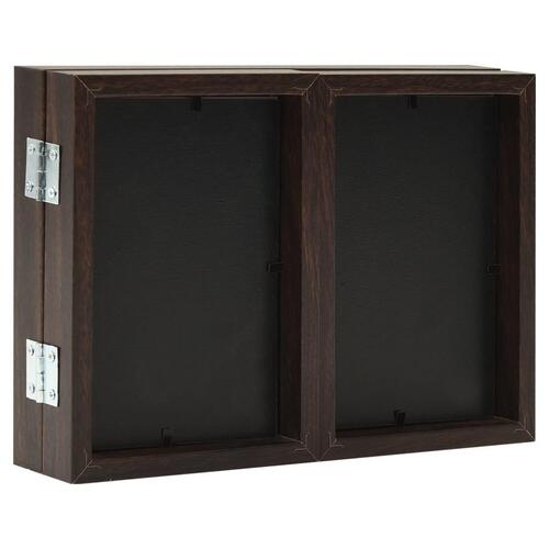 Folderamme til 3 billeder 22x15 cm + 2x(10x15 cm) mørkebrun