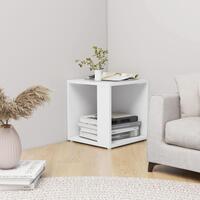 Sidebord 33x33x34,5 cm konstrueret træ hvid