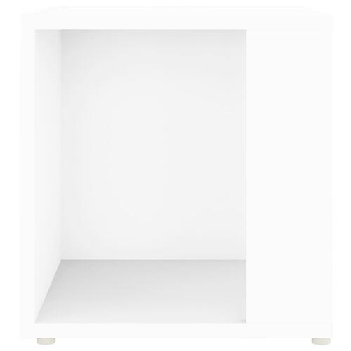 Sidebord 33x33x34,5 cm konstrueret træ hvid