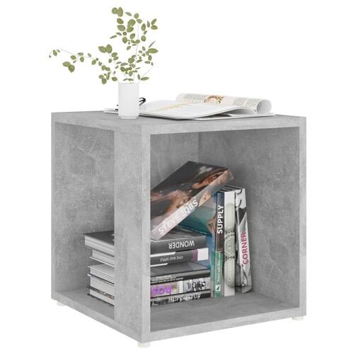 Sidebord 33x33x34,5 cm spånplade betongrå