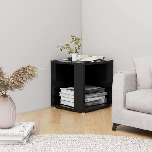 Sidebord 33x33x34,5 cm spånplade sort højglans