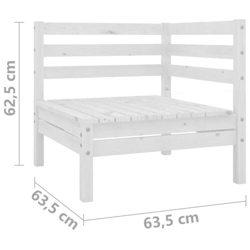 2-personers havesofa massivt fyrretræ hvid