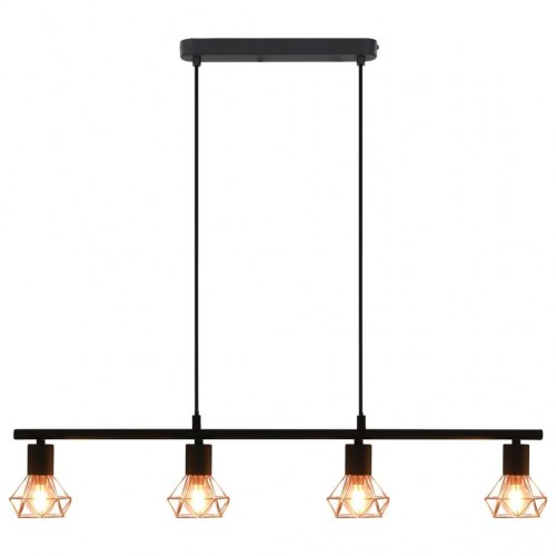 Loftlampe med glødepærer 4 W 80 cm E14 sort og kobber