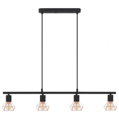 Loftlampe med glødepærer 4 W 80 cm E14 sort og kobber
