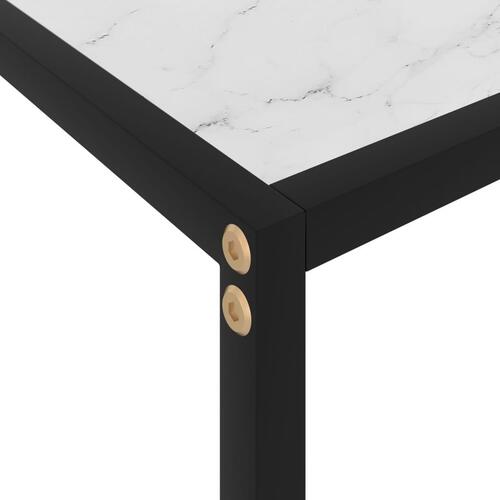 Konsolbord 60x35x75 cm hærdet glas hvid