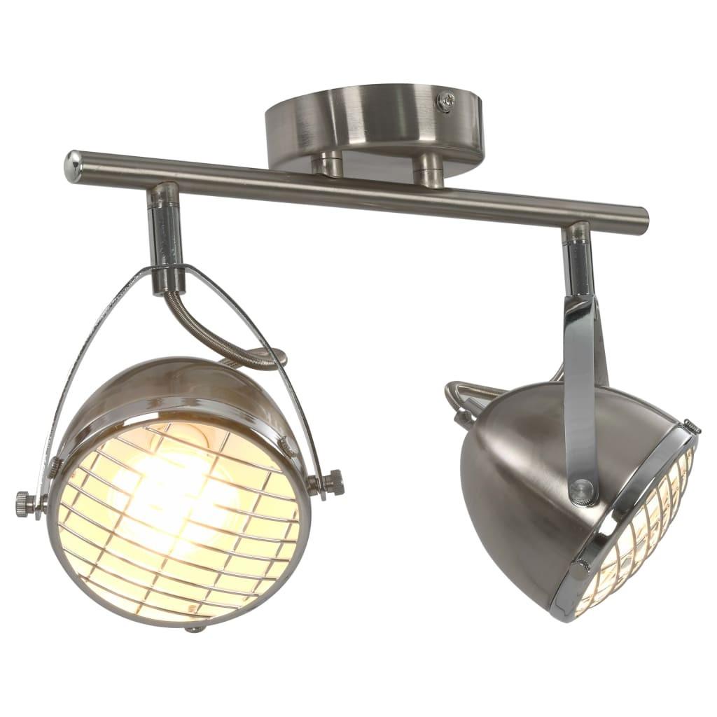 2-vejs spotlampe GU10 sølvfarvet