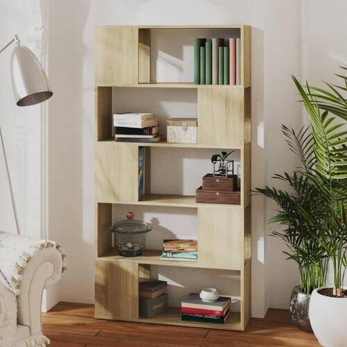 Bogreol/rumdeler 80 x 24 x 155 cm spånplade sonoma-eg