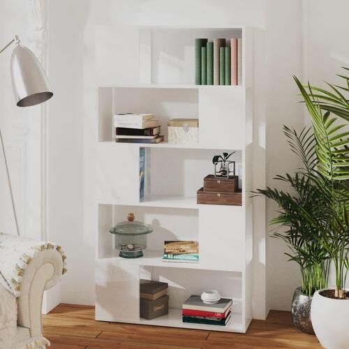 Bogreol/rumdeler 80x24x155 cm spånplade hvid højglans