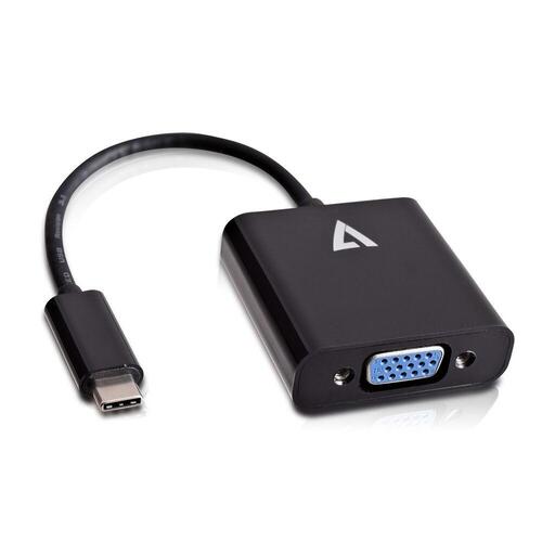 USB C til VGA-adapter V7 V7UCVGA-BLK-1E Sort