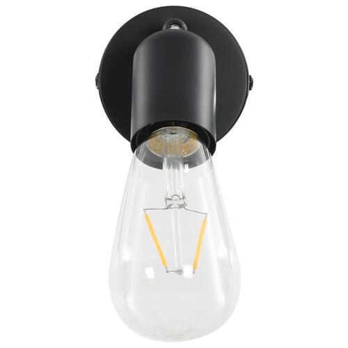 Spotlamper 2 stk. E27 sort
