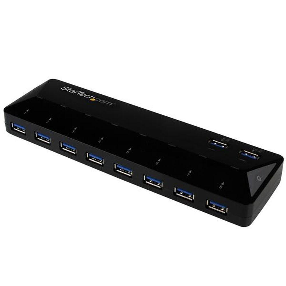 USB Hub Startech ST103008U2C USB 3.0 x 10 Sort