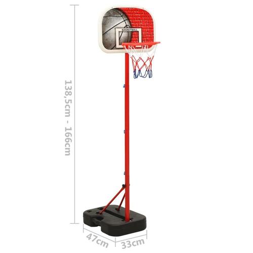 Bærbart basketballsæt justerbart 138,5-166 cm