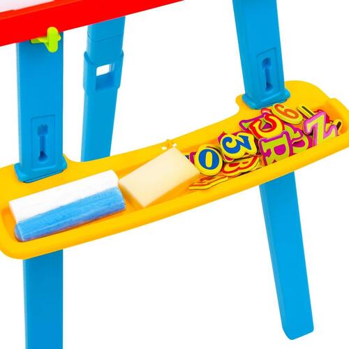 2-i-1 børnestaffeli med tavle og whiteboard