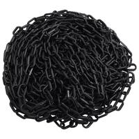 Advarselskæde 30 m Ø8 mm plastik sort